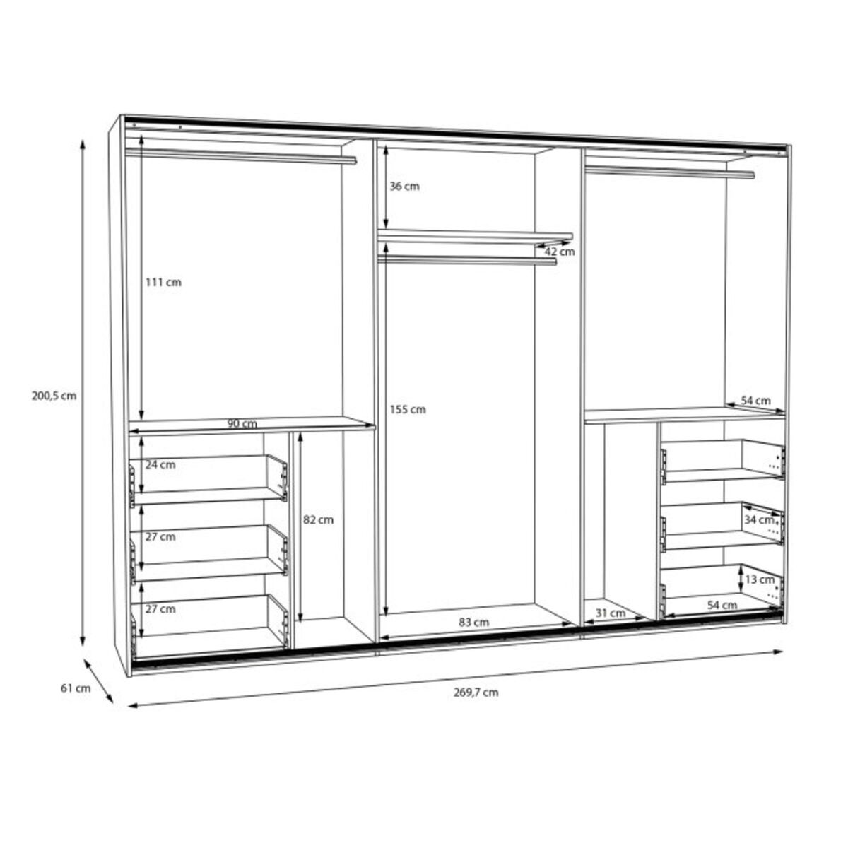 Drsna omara Winn 2 270 bela