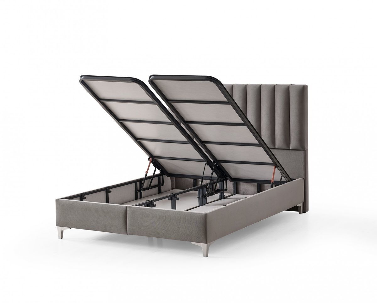 Boxspring PERLA , Siva, 160x200