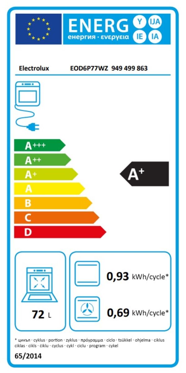 Pečica Electrolux EOD6P77WZ eksponat