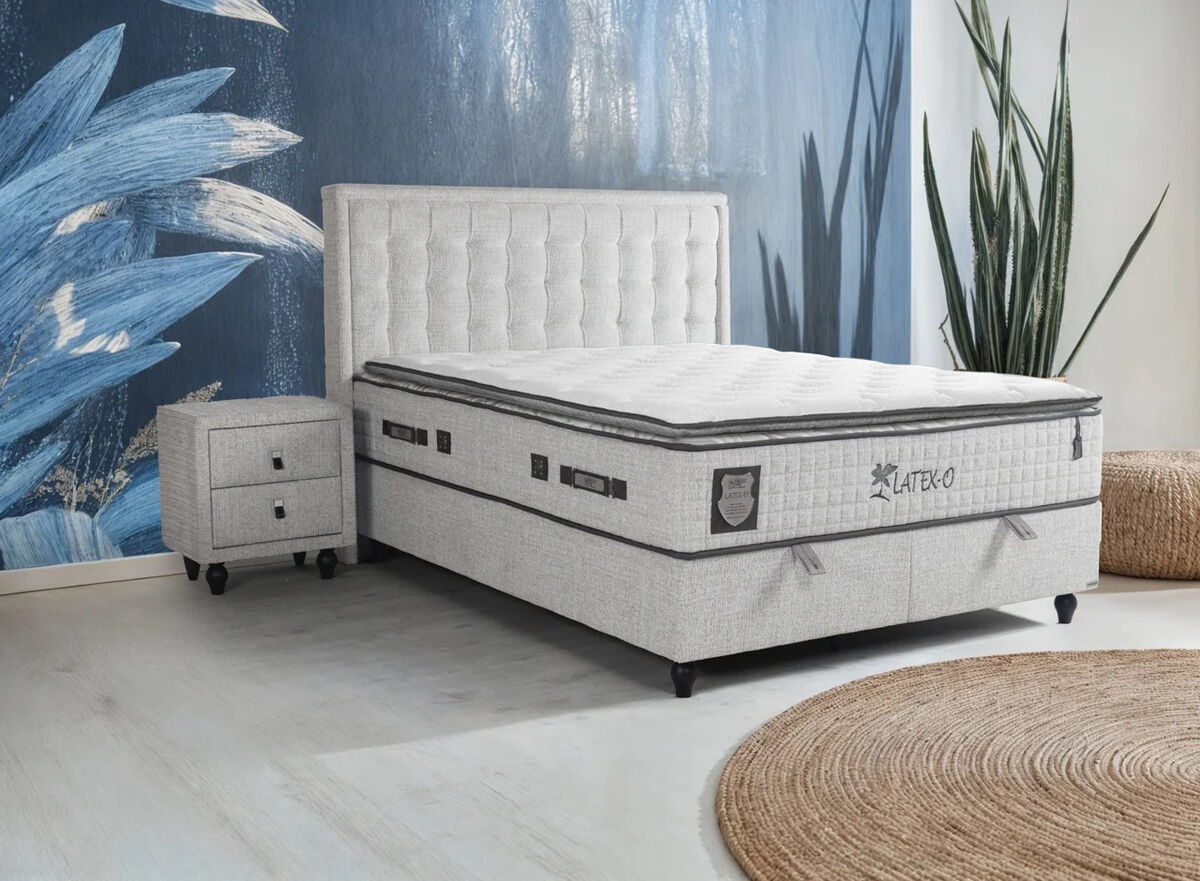 Boxspring postelja Latex-O, 180x200