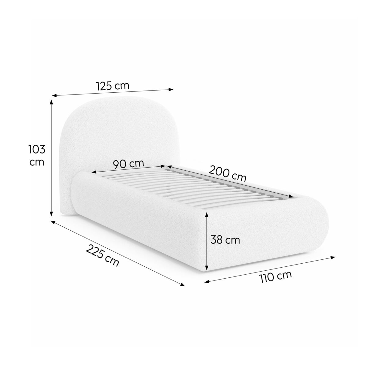 Boxspring postelja MOET 90, 90x200