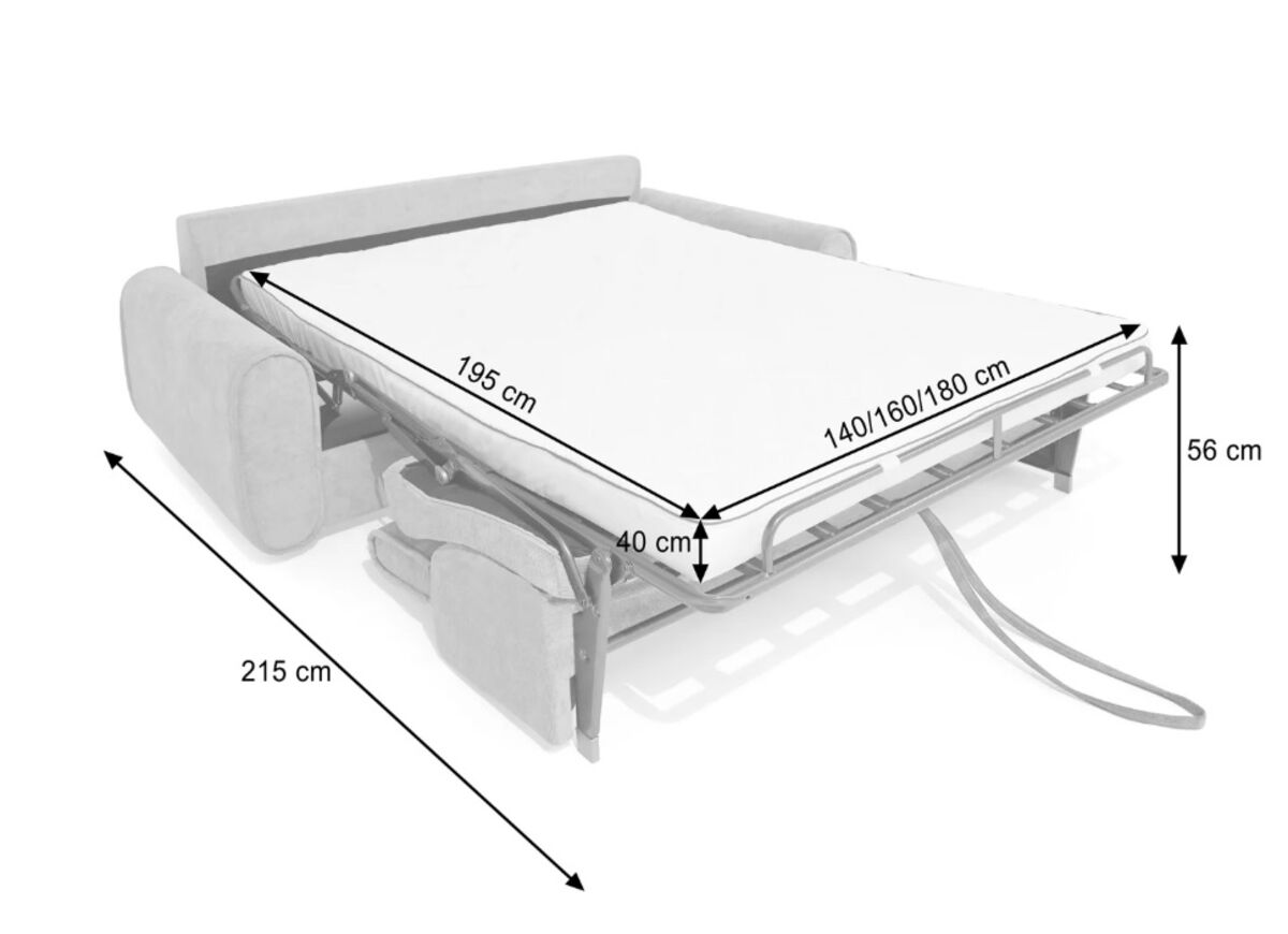 Trosed Perotti z ležiščem, 140x190
