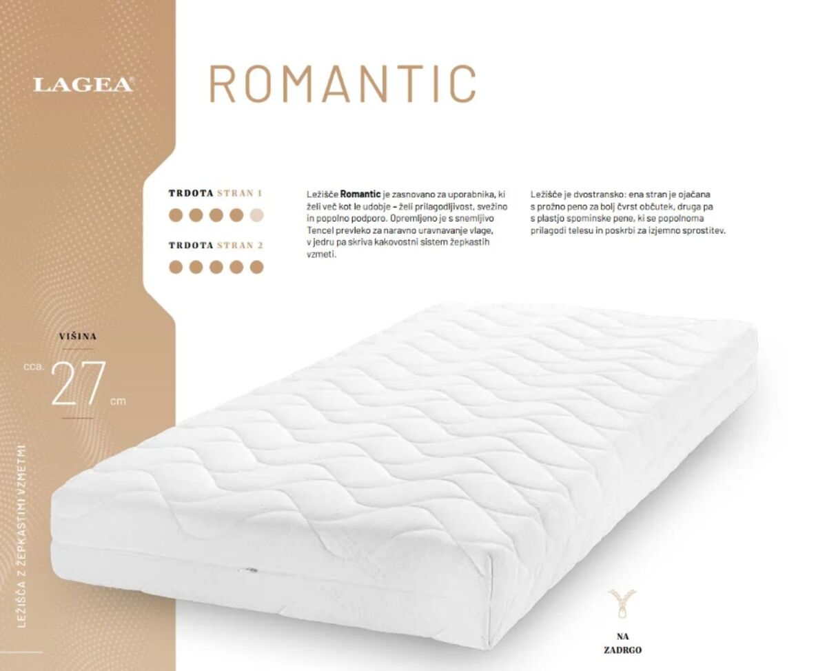 Vrhunska vzmetnica Romance 90x200