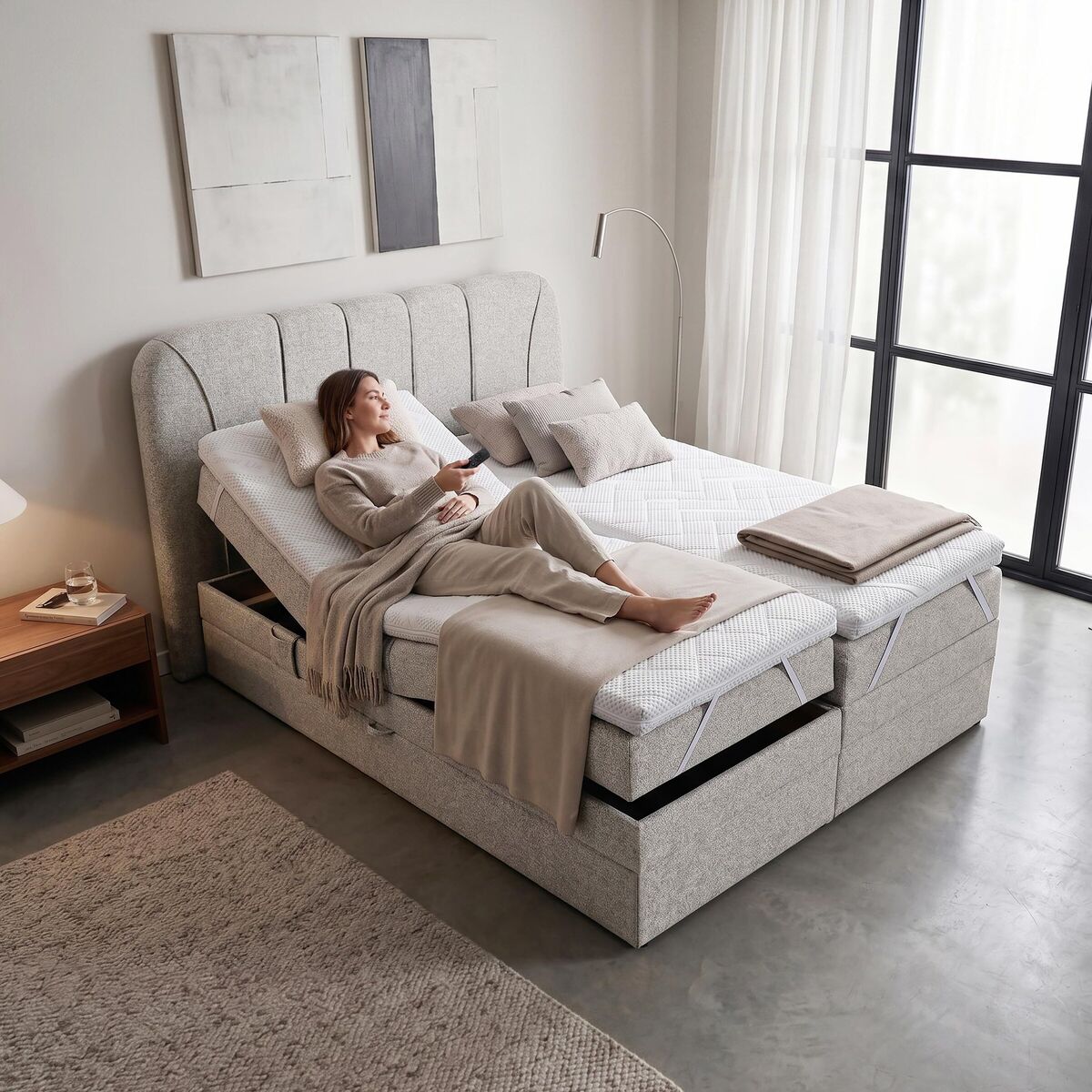 Boxspring postelja Royal, 140x200