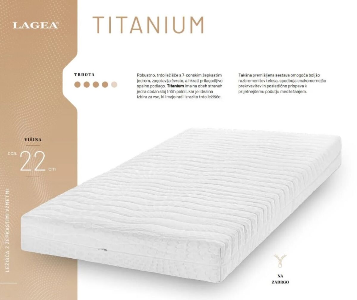 Vrhunska trda vzmetnica Titanium 90x200