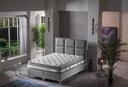 Box spring postelja Palermo 200 x 180 cm , Siva, 180x200