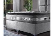Box spring postelja Palermo 200 x 180 cm , Siva, 180x200