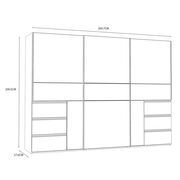 Drsna omara Winn 2 270 bela z ogledalom