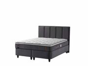 Boxspring postelja Alexia 160x200 cm, Rjavosiva, 160x200