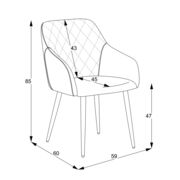 Vrtljivi jedilniški stol Rarra 